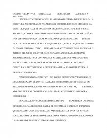 CAMPOS FORMATIVOS	FORTALEZAS	DEBILIDADES	ACCIONES A REALIZAR. Página 1
