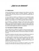 Definiciones ¿Qué es un sistema?