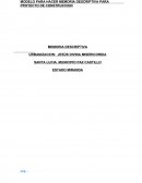 MODELO PARA HACER MEMORIA DESCRIPTIVA PARA PROYECTO DE CONSTRUCCION