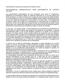 PROCEDIMIENTOS ADMINISTRATIVOS COMO INSTRUMENTOS DE CONTROL POLITICO.. Página 1