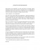 Por que ser no ser un ´rogrmador.