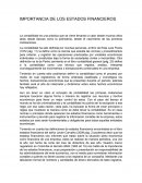 La importancia de los estados financieros.