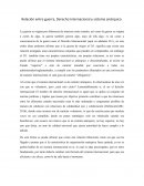 Relación entre guerra, Derecho Internacional y sistema anárquico