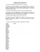 Verbos para objetivos.