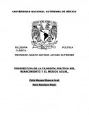 PROSPECTIVA DE LA FILOSOFÍA POLÍTICA DEL RENACIMIENTO Y EL MÉXICO ACUAL.
