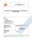 OPERACIÓN DE CARGA, DESCARGA Y TRASLADO CON CAMION PLUMA.