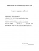 Calor específico de un metal.