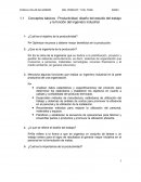 Conceptos básicos : Productividad, diseño del estudio del trabajo y la función del ingeniero industrial