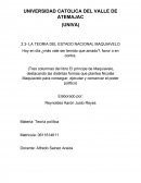La teoría del Estado Nacional Nicolas Maquivelo.