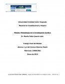Trabajo Final. La Metodología de la Investigación Jurídica.
