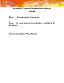 Importancia de los indicadores financieros en la toma de desiciones.