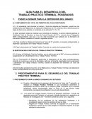 GUÍA PARA EL DESARROLLO DEL TRABAJO PRÁCTICO TERMINAL, POSGRADOS