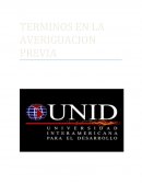 TERMINOS EN LA AVERIGUACION PREVIA