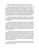 COMO APRENDEMOS Y ESTIMULAMOS NUESTRAS CAPACIDADES.