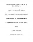 CUESTIONARIO DE BIOLOGIA GENERAL