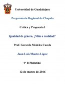 Igualdad de género, ¿Mito o realidad?