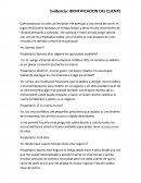 Evidencia: IDENTIFICACION DEL CLIENTE