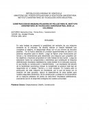 CONSTRUCCION DE MAQUINA PELADORA DE POLLOS PARA EL INSTITUTO UNIVERSITARIO DE TECNOLOGIA AGROINDUSTRIAL SEDE LA COLORADA