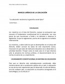 Marco Juridico de la Educación.