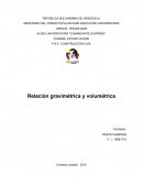 RELACIÓN GAVIMETRICA Y VOLUMETRICA