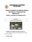 EQUIPO Y MATERIAL DE CRIMINALISTICA