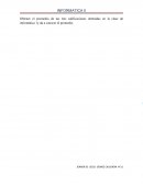 Obtener el promedio de tus tres calificaciones obtenidas en la clase de informática 1y da a conocer el promedio.