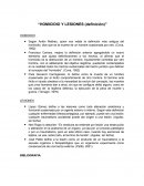 Definicion de lesiones y homicidio