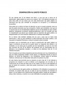 DISMINUCIÓN AL GASTO PÚBLICO