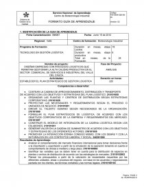 DISEÑAR EMPRESAS CON PROCESOS LOGISTICOS QUE PERMITAN GESTIONAR LA ALTA CALIDAD PRODUCTIVA EN EL SECTOR COMERCIAL, DE SERVICIOS E INDUSTRIAL DEL VALLE DEL CAUCA. Página 1
