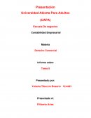 Derecho Comercial Informe sobre Tarea 5
