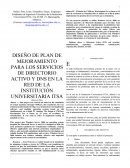 DISEÑO DE PLAN DE MEJORAMIENTO PARA LOS SERVICIOS DE DIRECTORIO ACTIVO Y DNS EN LA RED DE LA INSTITUCIÓN UNIVERSITARIA ITSA
