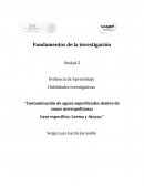 Contaminación de agua superficiales.