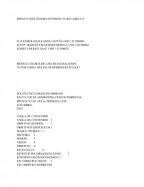 IMPACTO DEL MACRO ENTORNO EN BAVARIA S.A. Página 1