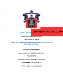 PRACTICAS PROFESIONALES SUPERVISADAS DE PSICOLOGÍA EN EDUCACIÓN ESPECIAL
