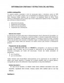 DEFORMACION CRISTALINA Y ESTRUCTURA DEL MATERIAL Análisis metalográfico