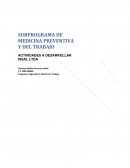 SUBPROGRAMA DE MEDICINA PREVENTIVA Y DEL TRABAJO ACTIVIDADES A DESARROLLAR ISSAL LTDA