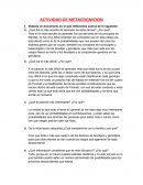 UNA ACTIVIDAD DE METACOGNICIÓN.