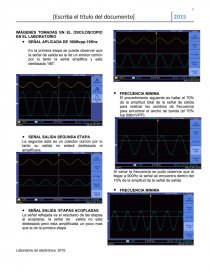 IMÁGENES TOMADAS EN EL OSCILOSCOPIO EN EL LABORATORIO.. Página 1