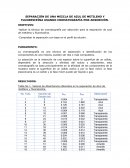 Separación de dos componentes.