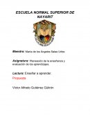 Planeación de la enseñanza y evaluación de los aprendizajes