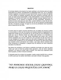 PROYECTO REGALEMOS UNA SONRISA. Página 1