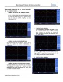 IMÁGENES TOMADAS EN EL OSCILOSCOPIO EN EL LABORATORIO.