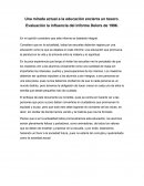 Evaluación la influencia del informe Delors de 1996.