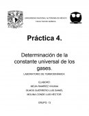 Práctica 4. Determinación de la constante universal de los gases
