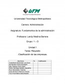 Fundamentos de la administración - Clasificación de las empresas