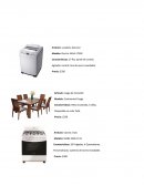 Artículos de venta de la empresa.