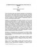 LA ADMINISTRACIÓN DE JUSTICIA DENTRO DEL ESTADO SOCIAL DE DERECHO