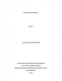 DERECHO EMPRESARIAL TAREA 1. Página 1
