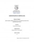 ENSAYO SOBRE COMPRAS PÚBLICAS EN EL SALVADOR REGULADAS POR LA ADMINISTRACION PÚBLICA