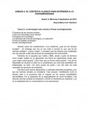 EL CONTEXTO CLÁSICO PARA ENTENDER A LO CONTEMPORÁNEO